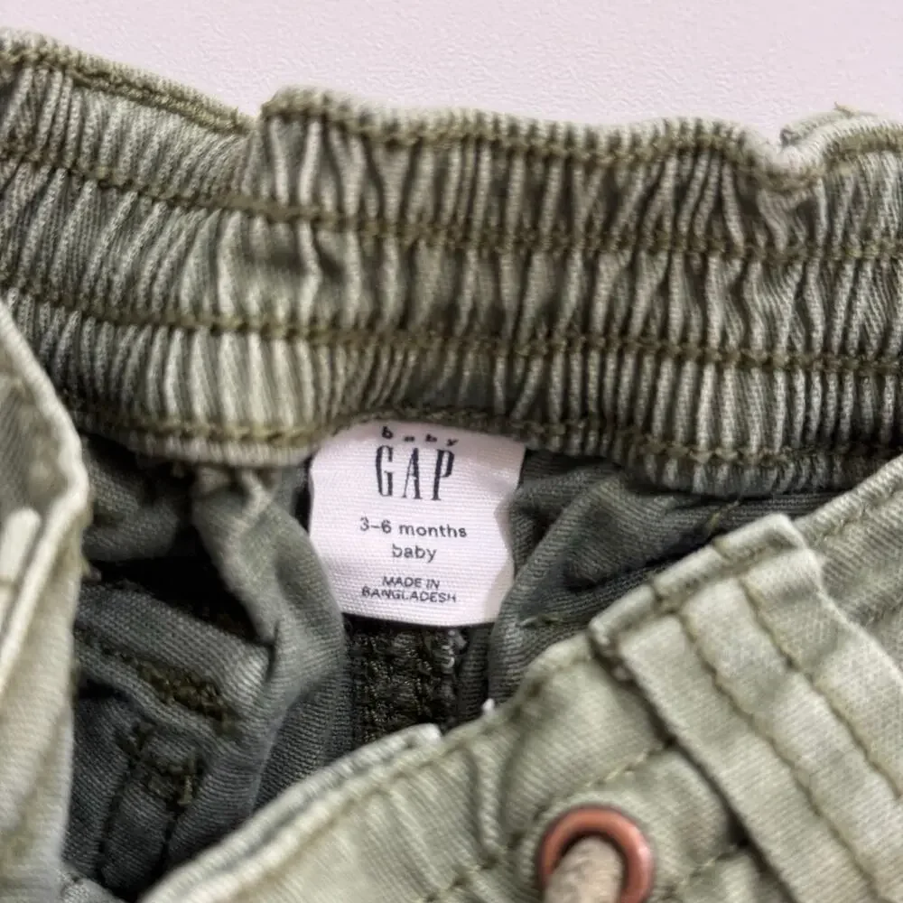Baby Gap Army Green Shorts Frayed Hem Size 3-6 Months
